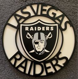 LAS VEGAS RAIDERS WOOD SIGN
