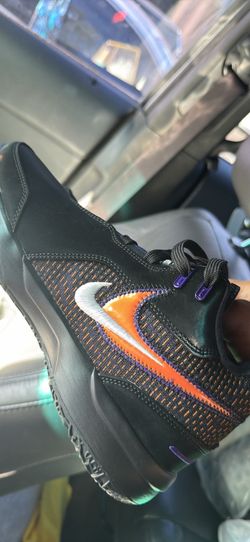 erview                      Nike LeBron NXXT Gen AMPD Diana Taurasi basketball shoes in a black, field purple, and bright