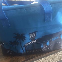 Trader Joe’s blue insulated reusable tote bag