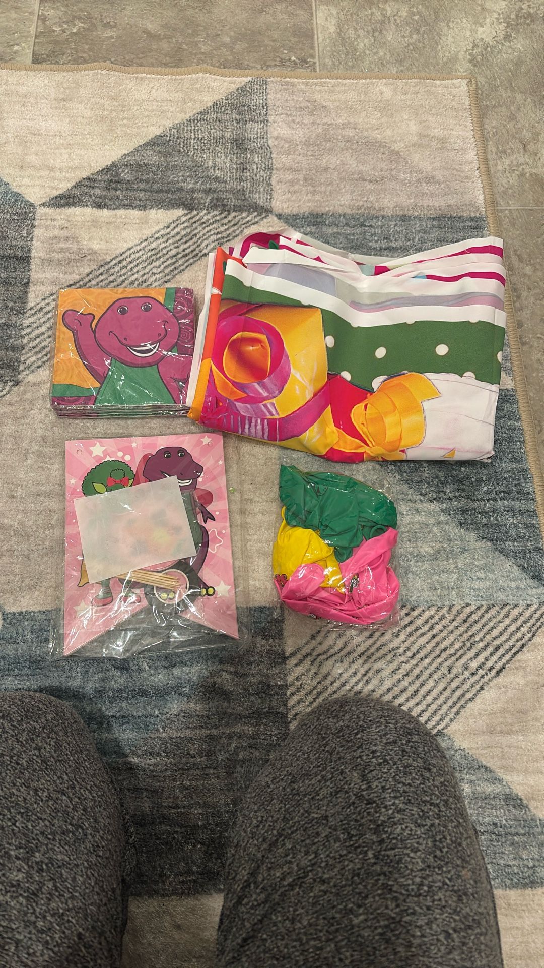 Barney Birthday Party Backdrop And Decors 