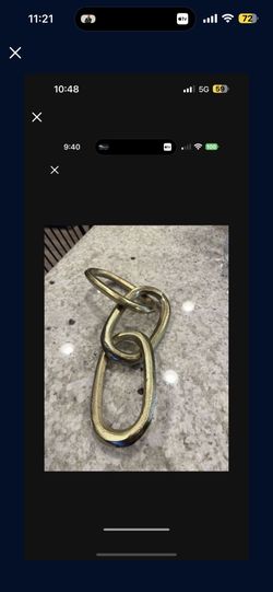 Gold Metal Chain Decor 