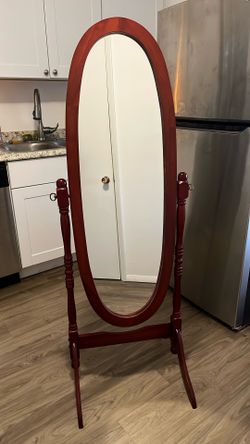 Standing Wooden Mirror