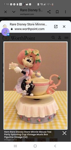 Disney Store ~ Minnie Mouse Tea Party Musical Figurine