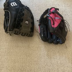 Slightly Used Baseball Gloves