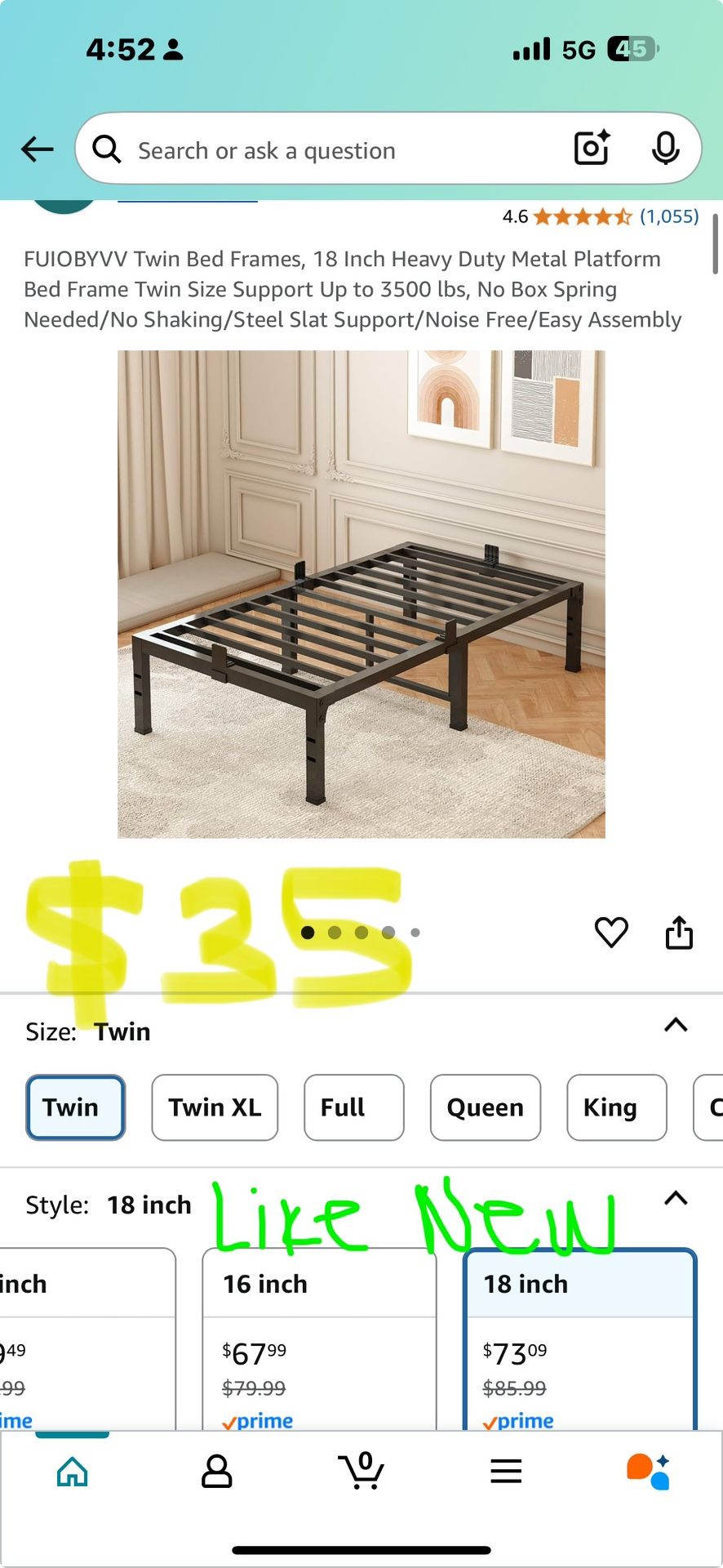 Twin Bed Frame