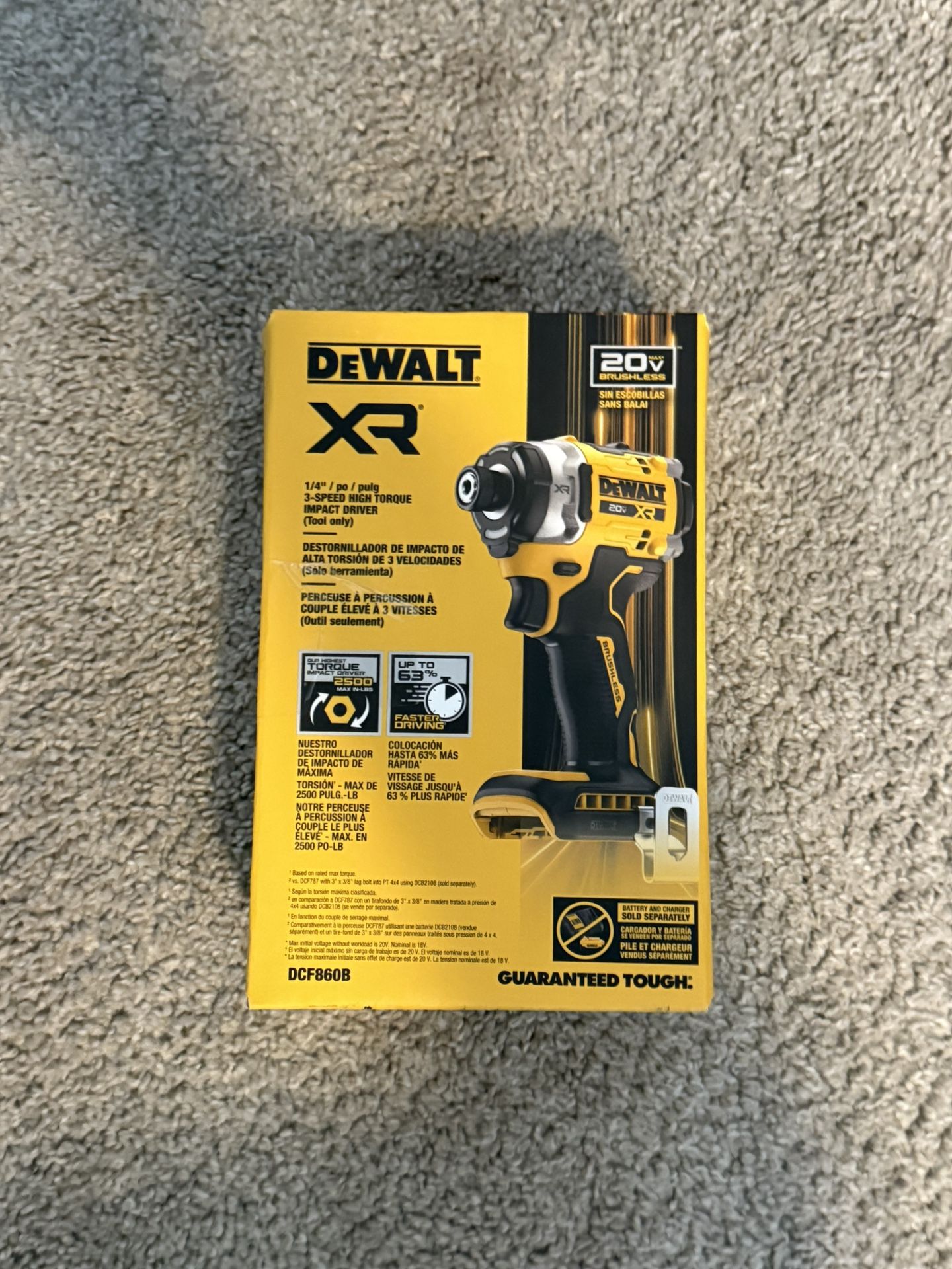 DEWALT XR 20V MAX 1/4” Brushless Cordless Impact Driver (Tool Only) – NEW! 