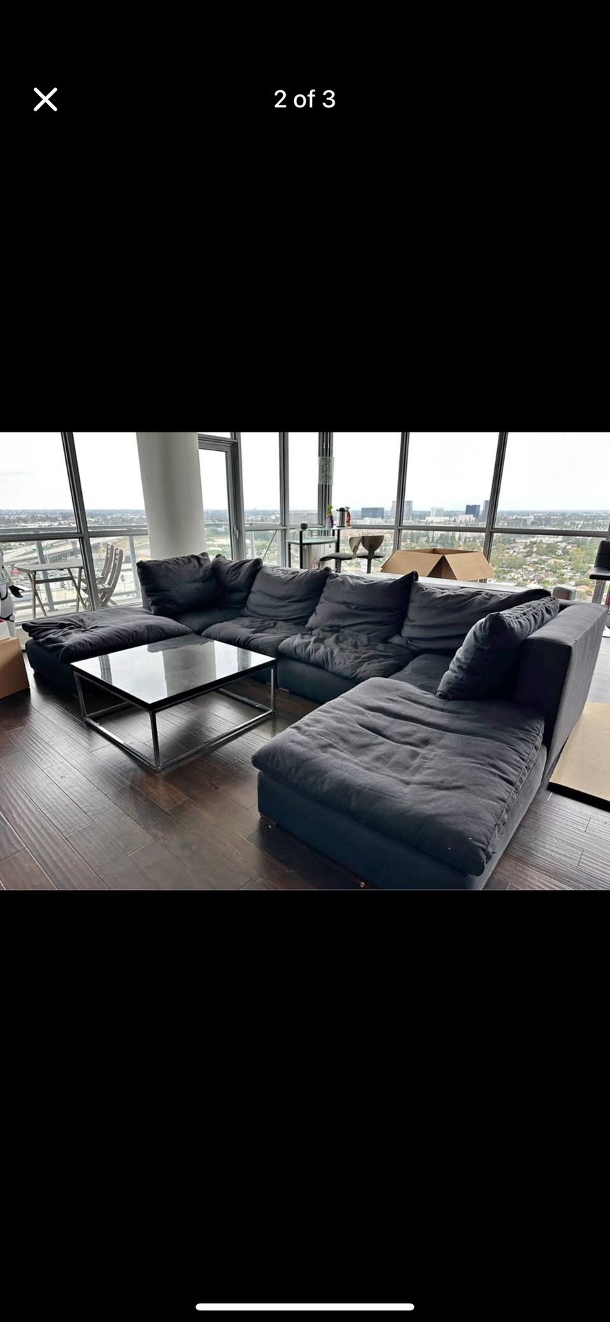 Navy Blue Cloud Couch Dupe