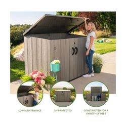 75Cu. Ft/560ish Gallon Outdoor Storage Shed