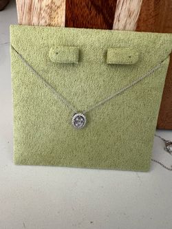 14k white gold diamond necklace