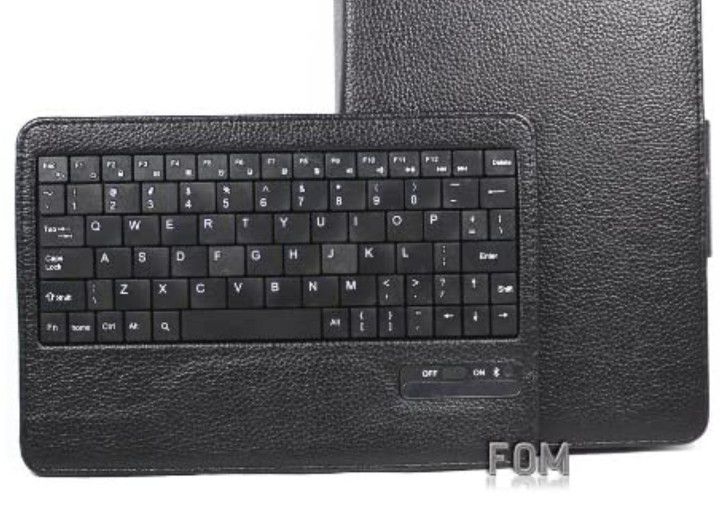 Removable Detachable Wireless Bluetooth ABS Keyboard with PU Leather Case
