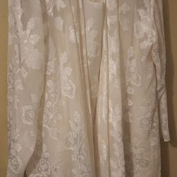 2pc Women's White Dress Set Plus Size