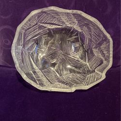 Vintage Textured  Crystal ice Bowl
