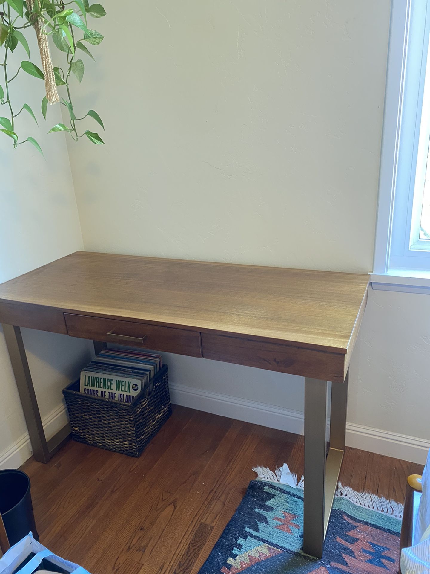 Wood and Gold Metal Sloan Desk- World Market
