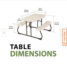 Lifetime picnic table