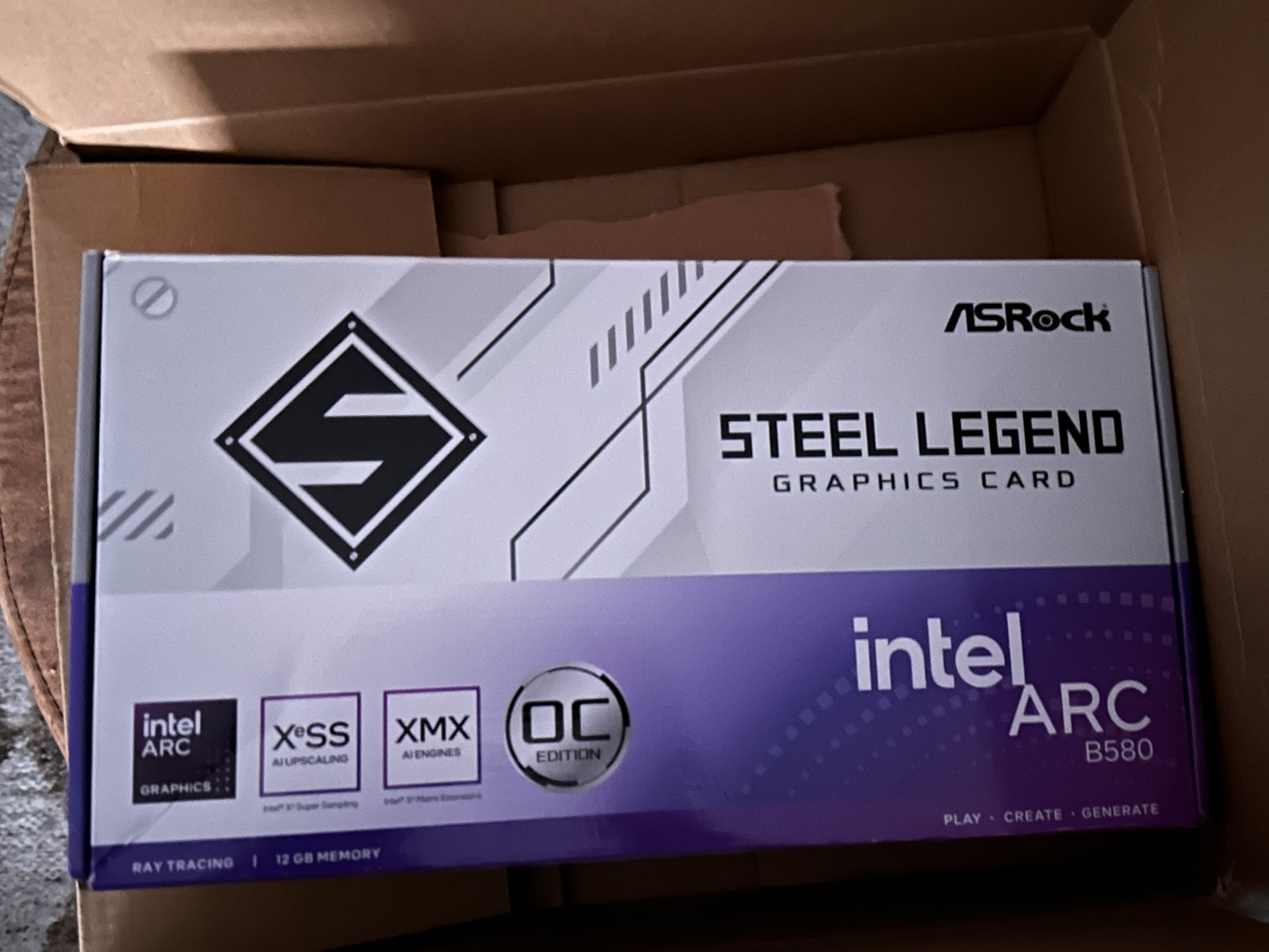 Intel b580 ASRock Steel Legend Gpu 12gb VRAM