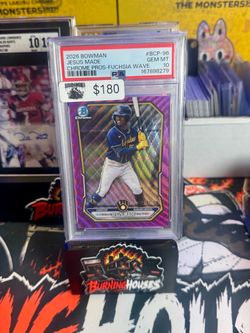 2026 Bowman Jesus Made Chrome Prospects Fuchsia Wave Refractor #/199 PSA 10