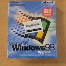 Microsoft Windows 98 Upgrade Second Edition *BRAND NEW* SEALED