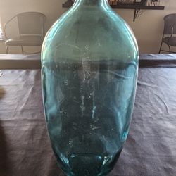 Teal Glass Vase 