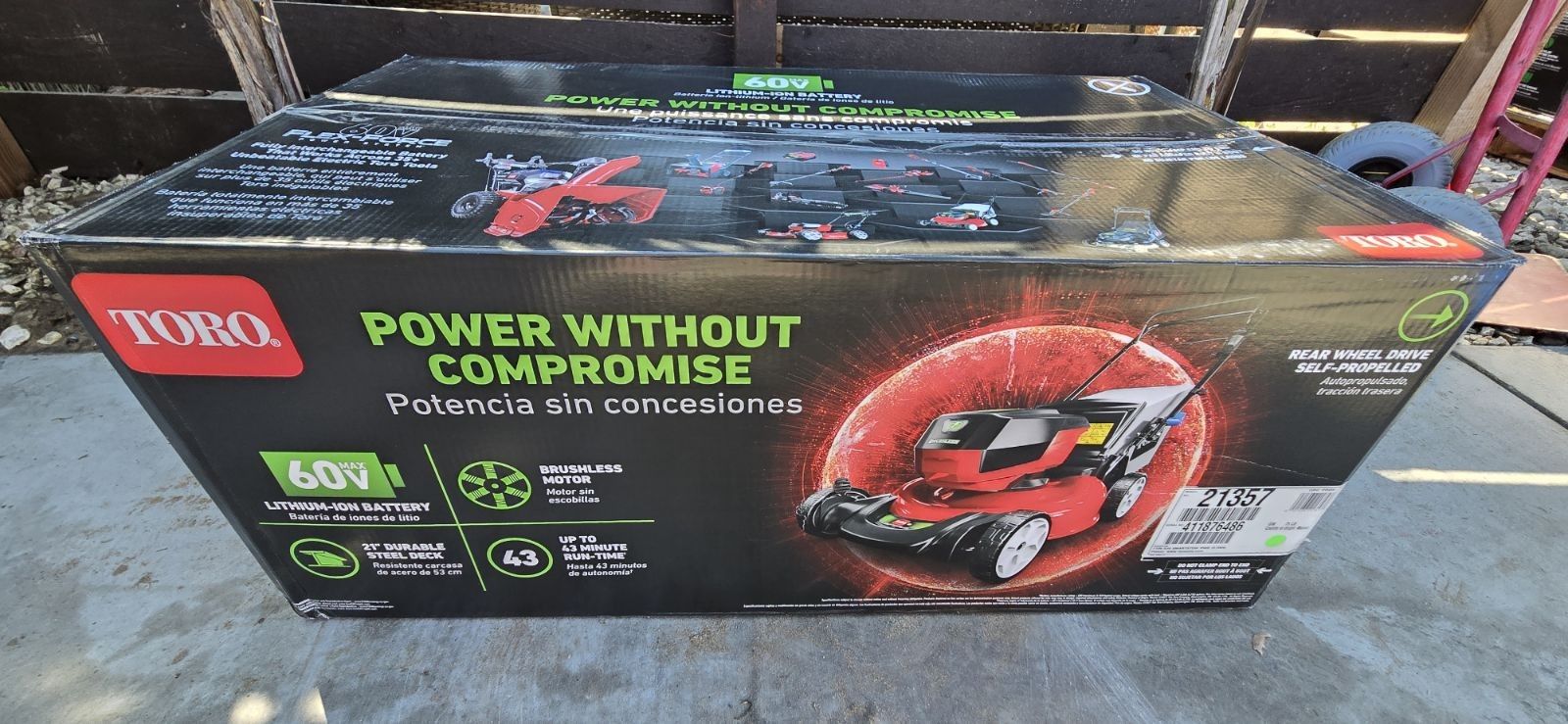 (NEW) TORO Lawn Mower with 5.0Ah Battery