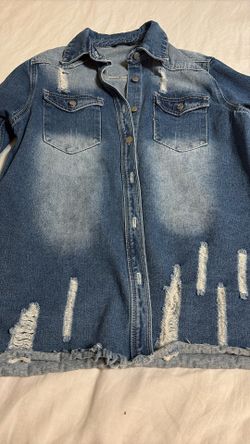Dokotoo Denim Top Size Large, Gently Used,