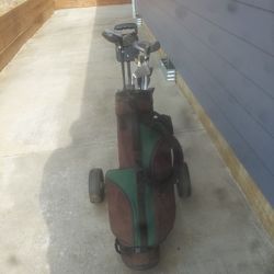 Golf Clubs & Cart.