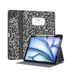 Black Composition Book iPad Air 7th,6th,5th,4th Case