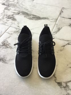 Women’s Black Fabric Mesh Lace Up Slip ons