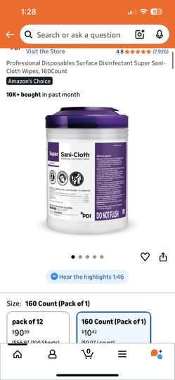 Sani Cloth Disinfecting Wipes(new)