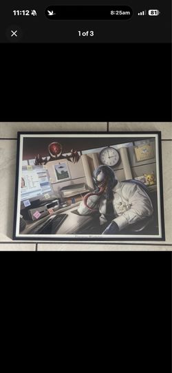 "Venomous Workplace" Marvel Poster by Dominic Glover Framed
