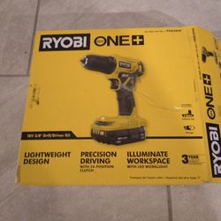 Ryobi 18v Cordless Drill Driver Kit 