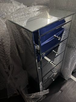 Large 5 drawers mirror chest Dresser