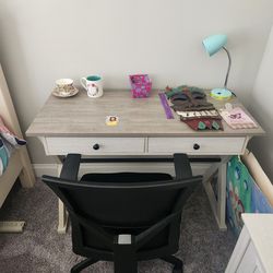 White Desk and office chair