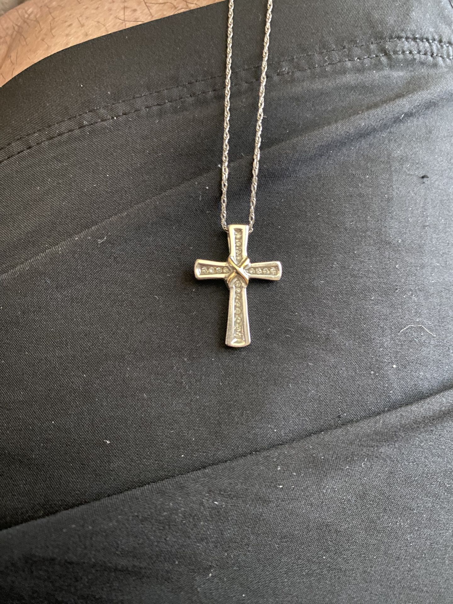 Diamond Necklace Cross Pendant