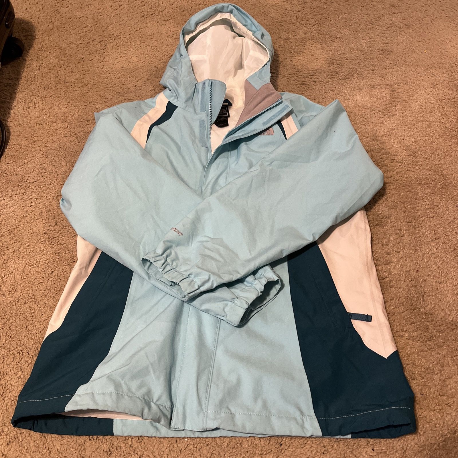 The North Face Rain Jacket Windbreaker Size Xl Girls Zipper Outdoor