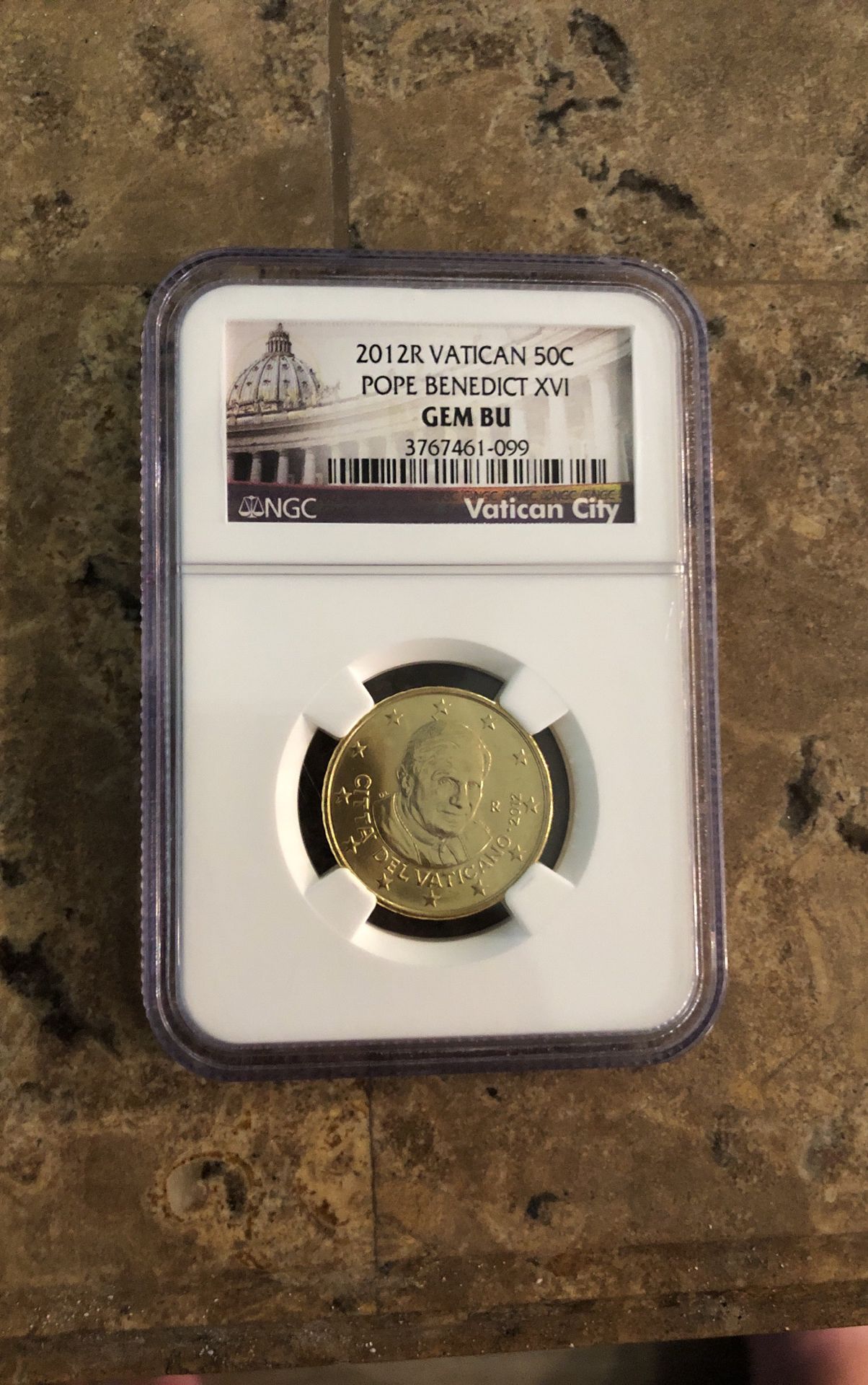 2012 Pope Benedict 50 Cent Coin 