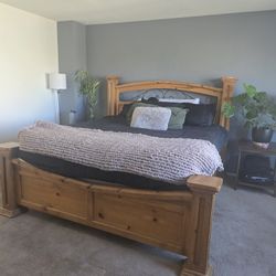 Cali King Bedframe & Box Spring Real Wood
