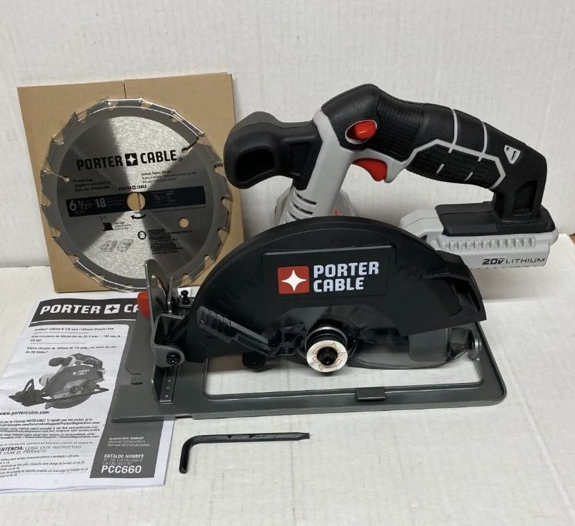 NEW Porter Cable PCC660B 20V Max Lithium Ion 6-1/2" Circular Saw with Blade