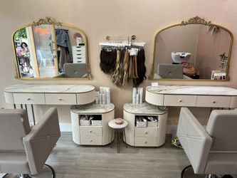 Marble Top Makeup vanities/Salon Stations