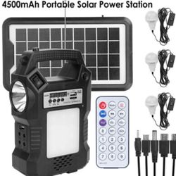 Portable Solar Station- ,including All Charger Accessories And 3 LED Lights