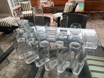 Lot Of 18 Glass Vases