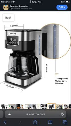 BOSCARE 12-Cup Programmable Coffee Maker: Drip Coffee Maker, Mini Coffee  Machine with Auto Shut-off, Strength Control,Black