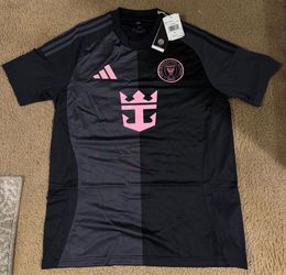 Brand New Adidas Inter Miami FC 25/26 Soccer Jersey Messi Mens Size Large Black 80$ Firm retails at 130+Tax