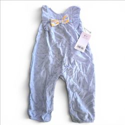 Emily & Oliver Blue Polka Dot Sleeveless One Piece Romper