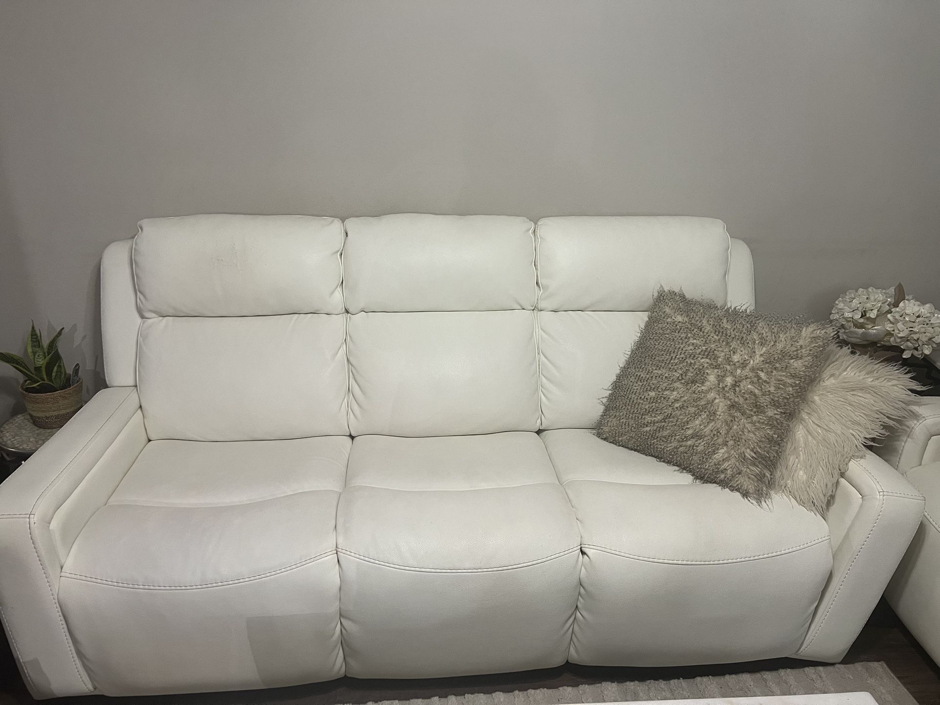 White Leather Couch
