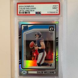 2024 Panini Donruss Caleb Williams Optic Rated RC Preview Holo  PSA 9
