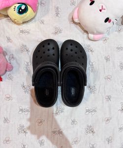 CROCS Black Classic Lined Clog Mule W8 M6
