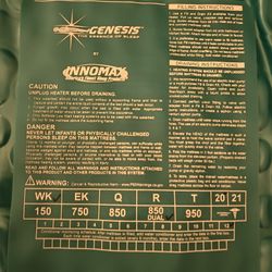 Innomax 850 waterbed, heaters, and frame