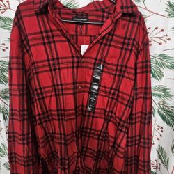 Men's XL Banana Republic Red Flannel Shirt