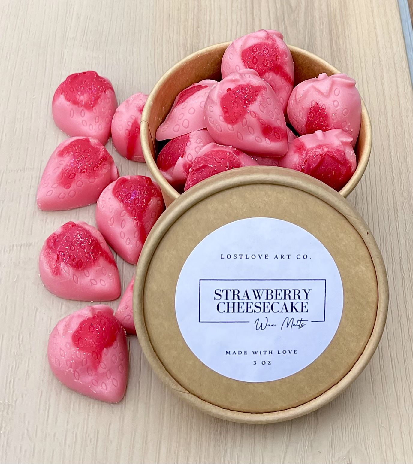 Strawberry Cheesecake Soy Wax Melts | Strong Scent | Wax Tarts | Handmade