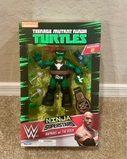 Teenage Mutant Ninja Turtles Ninja Superstars Raphael as The Rock Wrestling